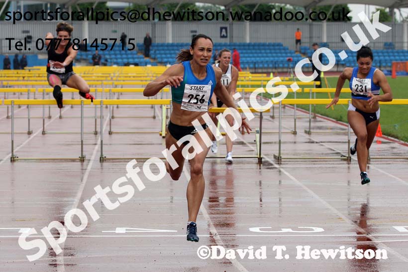 Senior womens 100 metres hurdles, Northern Championships, Sport City, Manchester. Photo: David T. Hewitson/Sports for All Pics